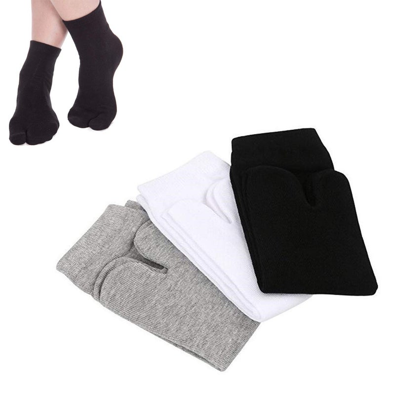 SUNTRADE 3 Pairs Japan Tabi Socks, Split 2 Toe Sandals Ninja Slipper Japanese Kimono - Image 5